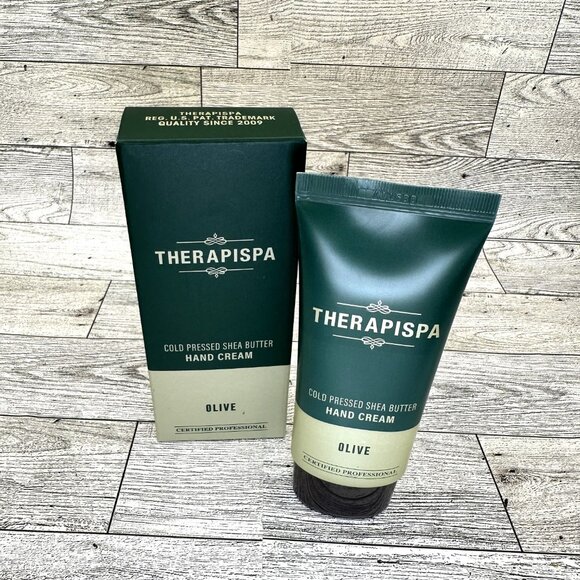 Brand NIB Therapispa Cold Pressed Shea Butter OLIVE Hand Cream 1.7 FL. OZ. - Picture 1 of 2